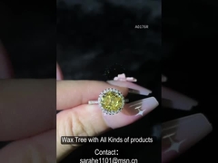 حلقه های 925 استرلینگ نقره ای CZ با رنگ روشن سنگ