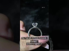 حلقه هاي نامزدي سوروفسکي شکل گرد 2.18 گرمي زوج 925 نقره