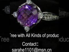 حلقه ي گردي زيباي رنگي براي زنان جواهرات عادي / مهموني 925 نقره 2.5 گرمي