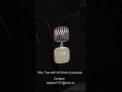 10x10mm Cushion White Jade Stud Earrings 925 نقره ای سبک مینیمالیستی