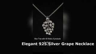 گردنبند نقره عیار 925 آویز انگوری خوش طعم