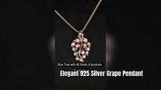 گردنبند آویز نقره 925 خیره کننده جواهرات خوش طعم RG