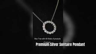 آویز دایره‌ای روکش 0 نفره نقره‌ای زیبا 925 عیار با روکش رودیوم
