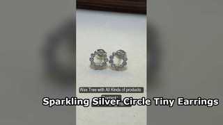 گوشواره شبدری زیبا 925 عیار CZ