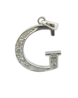 G حرف 1.25mm/1.5mm سنگ 925 نقره CZ قلاده مقرون به صرفه و ظریف استرلینگ نقره قلاده الماس الفبا