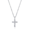 3.25 میلی متر مکعب زیرکون نقره ای آویز صلیب CZ 2.02 گرمی گردنبند مقدس جواهرات سفارشی