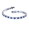 دستبند زنانه از جنس یاقوت کبود آبی نانو لاکچری ساخته شده برای عروسی عاشقانه جواهرات ظریف نقره 925