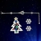 دستبند درخت کریسمس برای دختر بچه‌ها دانه‌ی برف ستاره جینگ‌ل بل قابل تنظیم کریسمس