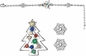 دستبند درخت کریسمس برای دختر بچه‌ها دانه‌ی برف ستاره جینگ‌ل بل قابل تنظیم کریسمس