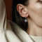 ست گوشواره گردنبند نقره زنانه نامزدی جواهرات دانه برف نقره ای CZ925