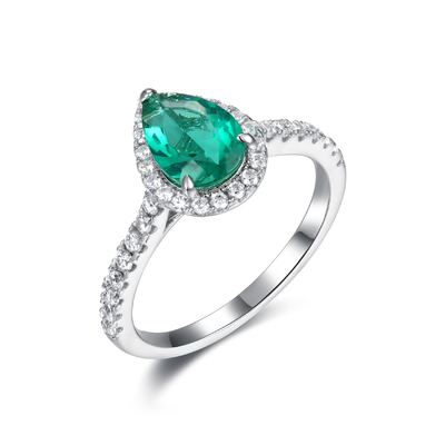 سنگ قیمتی آبی 925 حلقه نقره ای عادي / جواهرات مهمانی 2.5g سبک وزن 5.23g نقره