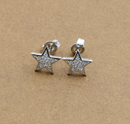 گوشواره ستاره ای استاد Twinkling Star 925 Sterling Silver Stud گوشواره های نقره ای استرلی برای هر روز Glamour گوشواره های نقره ای استرلی واقعی