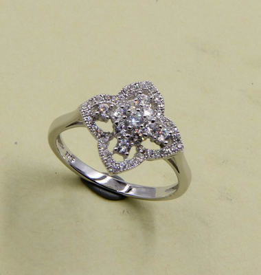 2-3mm 925 نقره CZ شاورون حلقه عروسی برای عروس وعده 925 حلقه نقره ای استرلینگ نقره گل حلقه نقره ای باند رن
