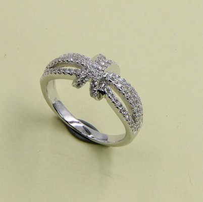 گره گرد / بیضی / مارکیز درجه AAA Zirconia مکعب پسر 925 استرلینگ نقره حلقه عروسی حلقه نقره حلقه های جمع آوری شده