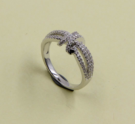 گره گرد / بیضی / مارکیز درجه AAA Zirconia مکعب پسر 925 استرلینگ نقره حلقه عروسی حلقه نقره حلقه های جمع آوری شده