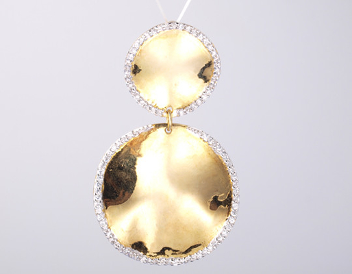 18K Gold Plating Muslim 46cm ژئومتريک دور گردنبند بزرگ مسلمان گردنبند زيرکون در 925 استرلينگ نقره لباس های گاه به گاه