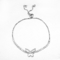 دستبند نقره عیار CZ Bolo 2.4 میلی متری سنگ گرد دستبند الماس Solitaire
