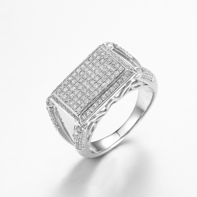 انگشتر وسط و انگشت حلقه نقره 925 CZ دو انگشتی