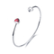 النگو نقره ای عیار شخصی 4.30 گرمی برای بانوان 6.0 میلی متری قلب قرمز