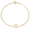 دستبند طلای 18 عیار الماس بچه گربه زنانه پلاک 0.11 عیار برای نامزدی