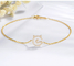 دستبند طلای 18 عیار الماس بچه گربه زنانه پلاک 0.11 عیار برای نامزدی