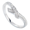 حلقه های الماس طلای سفید 18 عیار روسری شکل 0.22 عیار برای نامزدی