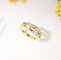 حلقه های الماس طلای 0.1 عیار 18 عیار در مقابل شفافیت 3 گرمی سبک نجیب