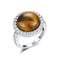 حلقه های جواهر نقره عروسی 925 حلقه های نامزدی شکل گرد