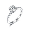 حلقه نامزدی الماس نقره 925 عیار 6.0 میلی متر به سبک نجیب گرد