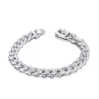 دستبند 7.05 گرمی هیپ هاپ Bling Letter Couple Diamond