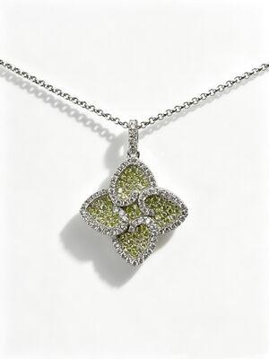 925 استرلینگ نقره سیب سبز سفید رنگارنگ CZ تنظیم AAA CZ Dangle Pendant 4 شکل برگ نماد رفاه طول عمر و خوش بینی برای مجموعه های جواهرات ظریف ، مجموعه جواهرات خوش شانس